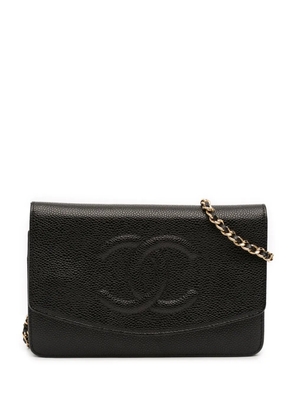 CHANEL Pre-Owned 2009-2010 CC Caviar Wallet on Chain crossbody bag - Black
