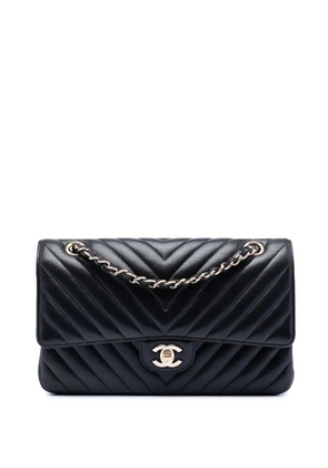 CHANEL Pre-Owned 2017-2018 Medium Classic Chevron Lambskin Double Flap shoulder bag - Black