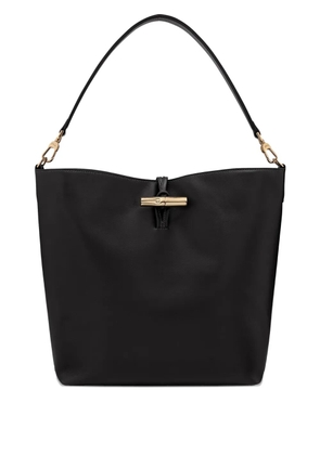 Longchamp medium Le Roseau leather shoulder bag - Black