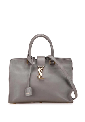 Saint Laurent Pre-Owned 2015 Small Leather Monogram Cabas satchel - Grey