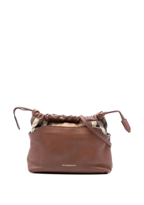 Burberry Pre-Owned 2000-2017 House Check Canvas and Calfskin Little Crush crossbody bag - Brown
