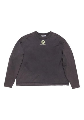 Acne Studios logo-printed long-sleeve T-shirt - Grey