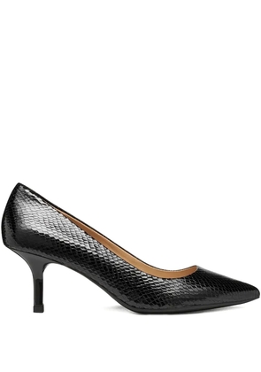 Geox kleopy pointed snakeskin pumps - Black
