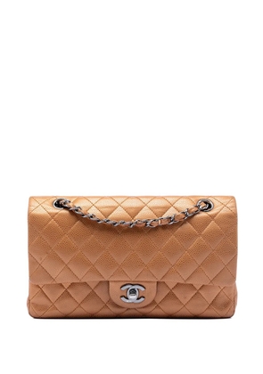 CHANEL Pre-Owned 2010-2011 Medium Classic Metallic Caviar Double Flap shoulder bag - Brown