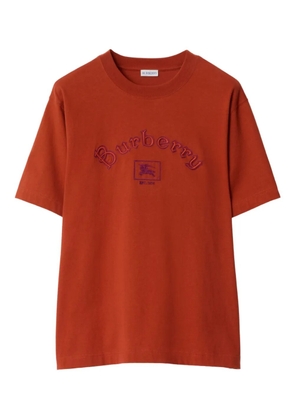 Burberry equestrian-print logo T-shirt - Orange