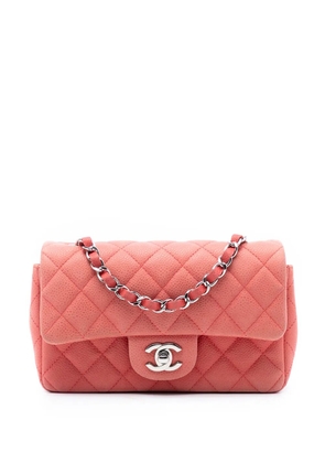 CHANEL Pre-Owned 2012-2013 Mini Rectangular Classic Caviar Single Flap crossbody bag - Pink
