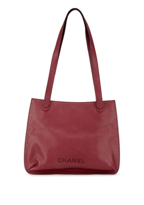 CHANEL Pre-Owned 1997-1999 Caviar Logo tote bag - Red