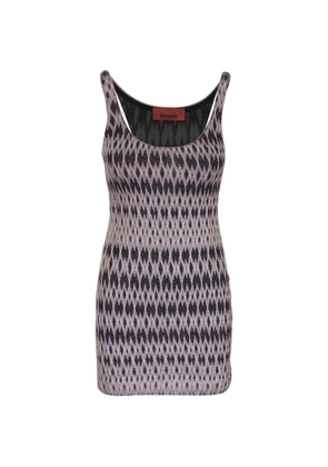 Missoni geometric-pattern sleeveless mini dress - Grey