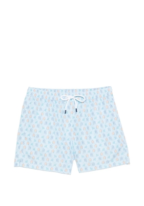 Fedeli turtle print swim shorts - Blue
