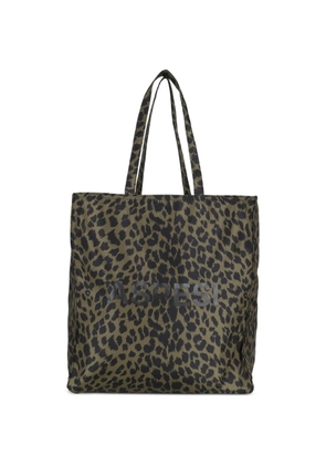 ASPESI animal print shopper bag - Green