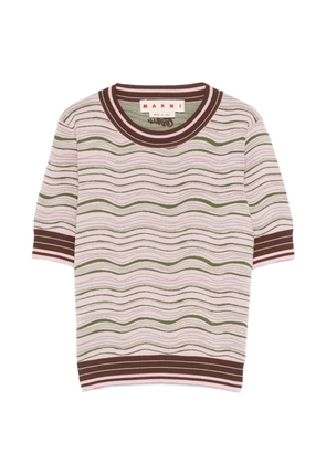 Marni jacquard logo jumper - Pink