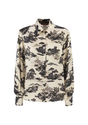Max Mara landscape jewelled shirt - Neutrals