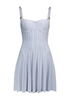 Elisabetta Franchi pleated mini dress - Blue