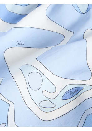 PUCCI Angoli-print cotton square scarf - Blue