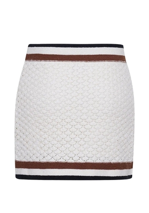 Cara Cara Netti crochet pocket skirt - White