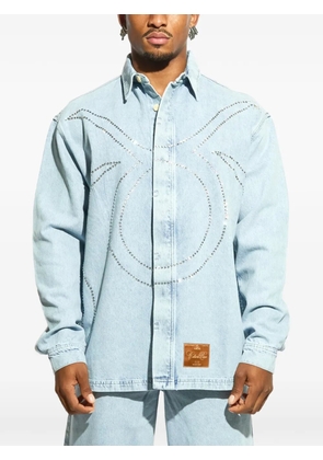 GARCIAS embellished oversized denim shirt - Neutrals
