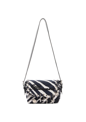 Blumarine mini striped shoulder bag - White