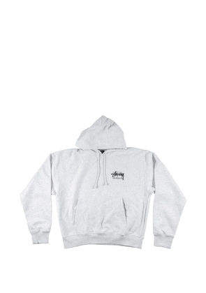 Stüssy logo-print hoodie - Grey