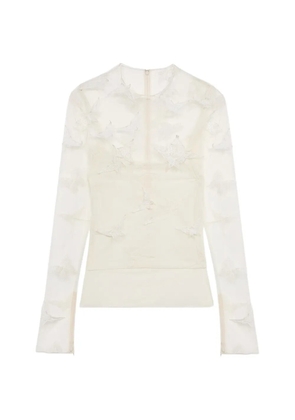Blumarine embroidered-inserts blouse - White
