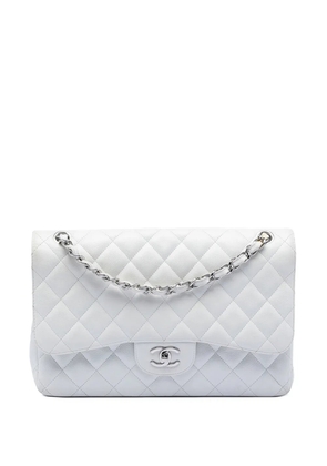 CHANEL Pre-Owned 2010-2011 Jumbo Classic Caviar Double Flap shoulder bag - White