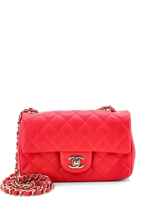 CHANEL Pre-Owned Classic Single Flap Bag Quilted Lambskin Mini crossbody bag - Red