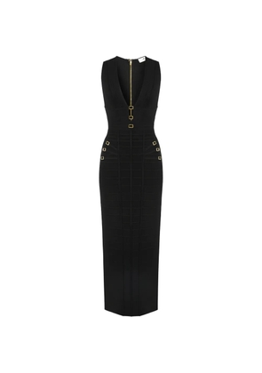 Elisabetta Franchi ribbing maxi dress - Black