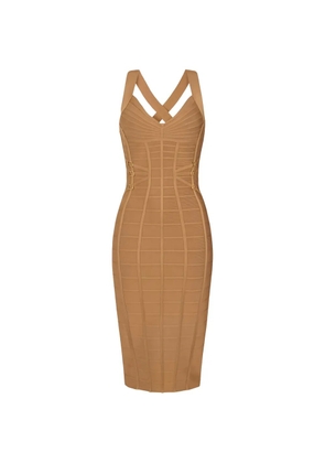 Elisabetta Franchi 3D knit pencil midi dress - Neutrals