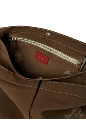 Paul Smith lettering messenger bag - Brown