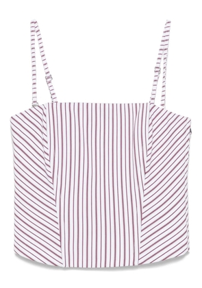 Patrizia Pepe striped corset top - White