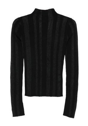 Patrizia Pepe ribbed crew-neck sweater - Black