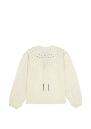 Fortela embroidered linen blouse - Neutrals