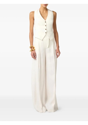 Elisabetta Franchi asymmetric cuts waistcoat - Neutrals