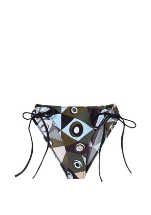 PUCCI Occhi-print adjustable bikini bottoms - Green