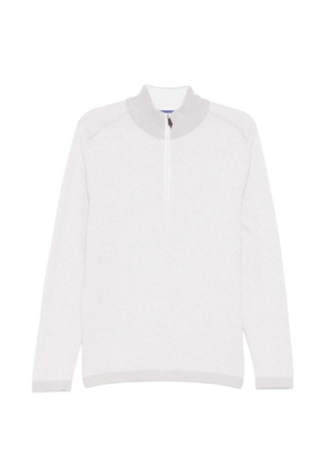 N.Peal Salcombe zipped sweater - Grey