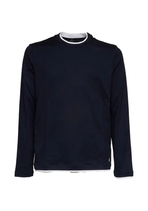 DONDUP long sleeve contrast trim T-shirt - Blue
