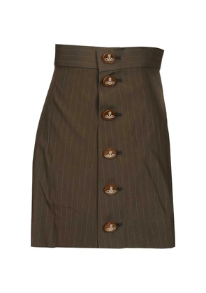 Vivienne Westwood Elle button pinstripe shorts - Brown