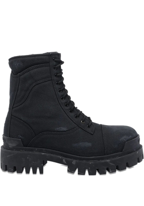 Balenciaga Strike lace-up zip boots - Black