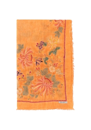 Faliero Sarti Gerbera floral-print scarf - Orange