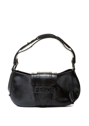 Fendi Pre-Owned 2000s logo-detail studded shoulder bag - Black