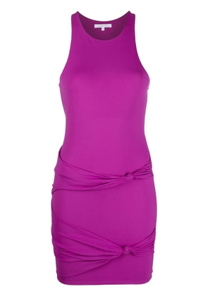 Patrizia Pepe knot detail mini dress - Purple