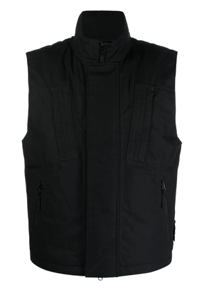 Stone Island Ghost Compass-badge cotton gilet - Black