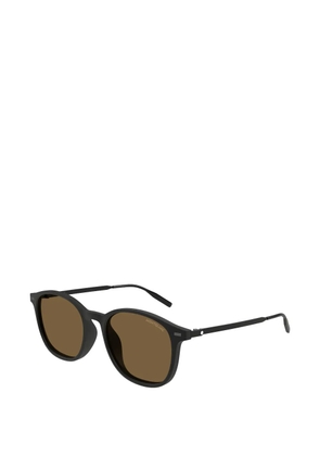Montblanc round-frame sunglasses - Black