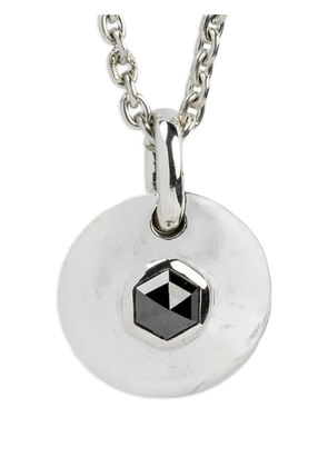 Parts of Four disk diamond necklace - Silver