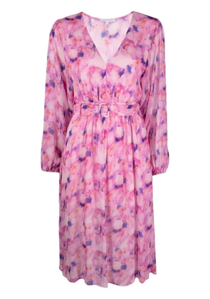 Patrizia Pepe floral print V-neck dress - Pink