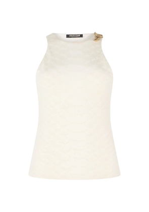 Roberto Cavalli snake scale sleeveless top - Neutrals