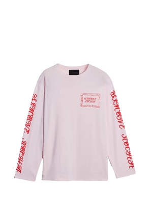 Simone Rocha long-sleeved printed T-shirt - Pink
