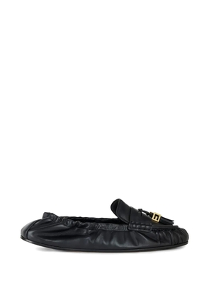 Elisabetta Franchi tassel logo nappa leather ballet flats - Black