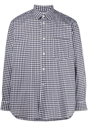 Comme Des Garçons Shirt gingham-check print cotton shirt - Black