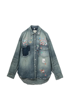 Maison MIHARA YASUHIRO graphic-print measuring tape hoodie - Grey