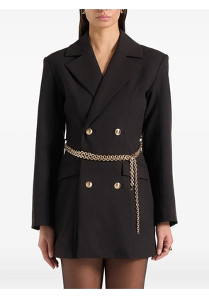Manière De Voir double breasted chain blazer dress - Black